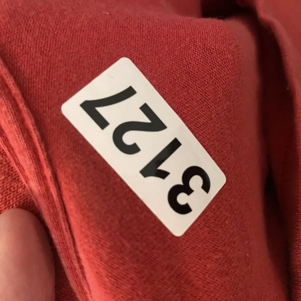 Y2K Air Jordan T-Shirt Men M Jumpman Logo‎ Red Short Sleeve Velvet #23 Honduras